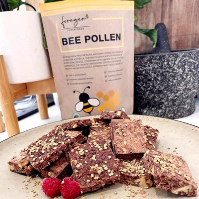 Raw Cacao Brownies with Bee Pollen